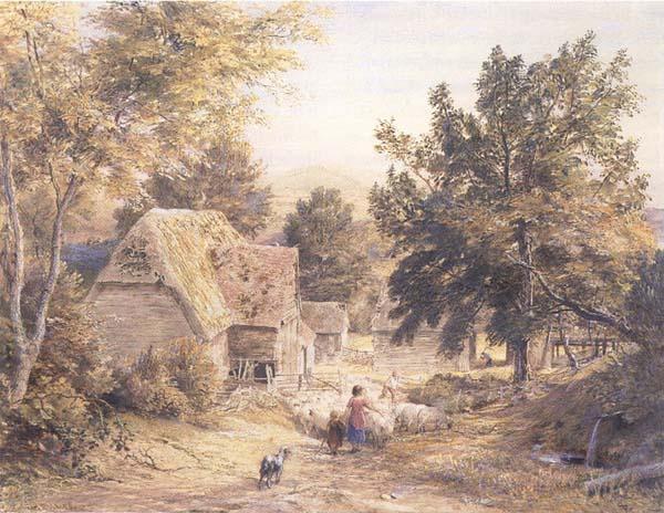 Samuel Palmer A Farmyard near Princes Risborough,Bucks oil painting picture